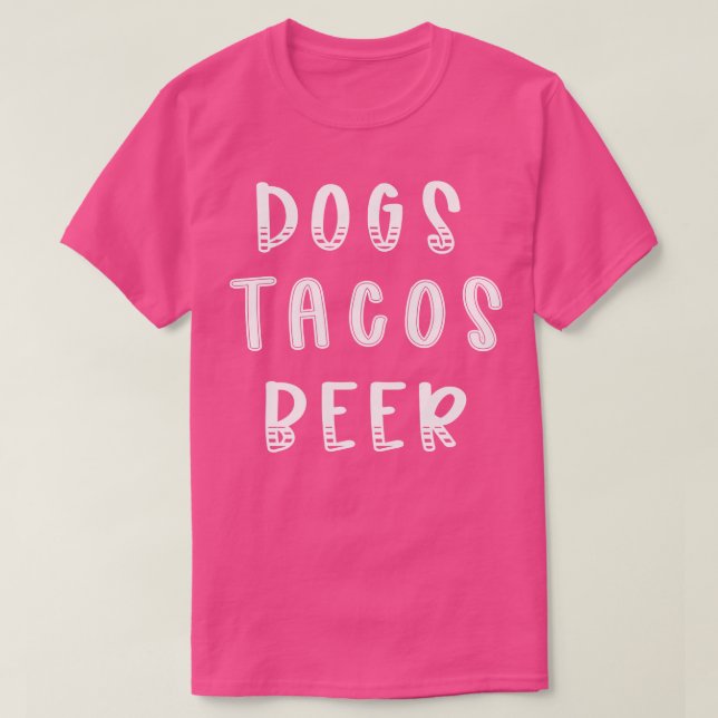 Hunde Tacos Beer T-Shirt (Design vorne)