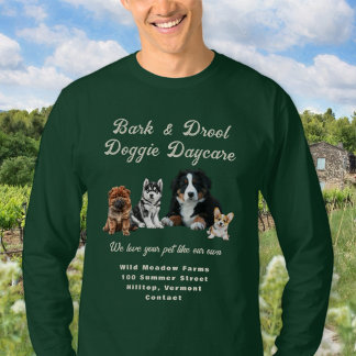 Hunde Tagesstätte Welpen Hunde Geschäft T-Shirt