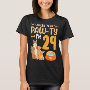 Hunde tanzen zusammen Mein Geburtstag Let's Pawty  T-Shirt