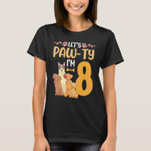 Hunde tanzen zusammen Mein Geburtstag Let's Pawty T-Shirt