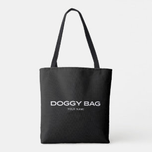 Hunde-Tasche Tragesack mit Namen Schwarz