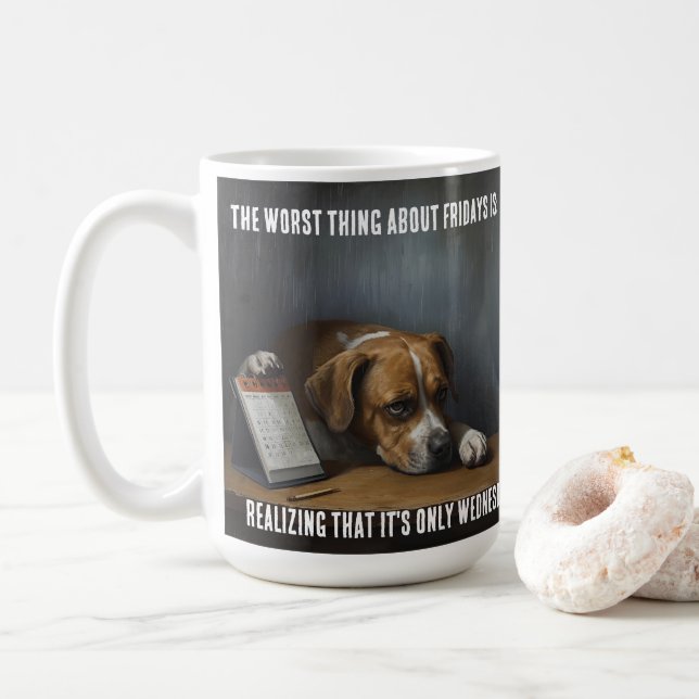 Hunde-Tasse Kaffeetasse (Mit Donut)