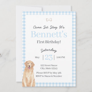 Hunde-Themen-Einladung zum 1. Geburtstag Einladung