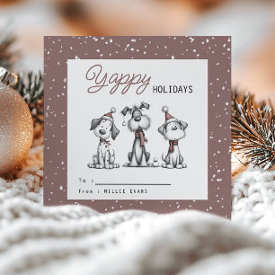 Hunde-Themen-Weihnachtsferien für Kinder im Klasse Feiertagskarte