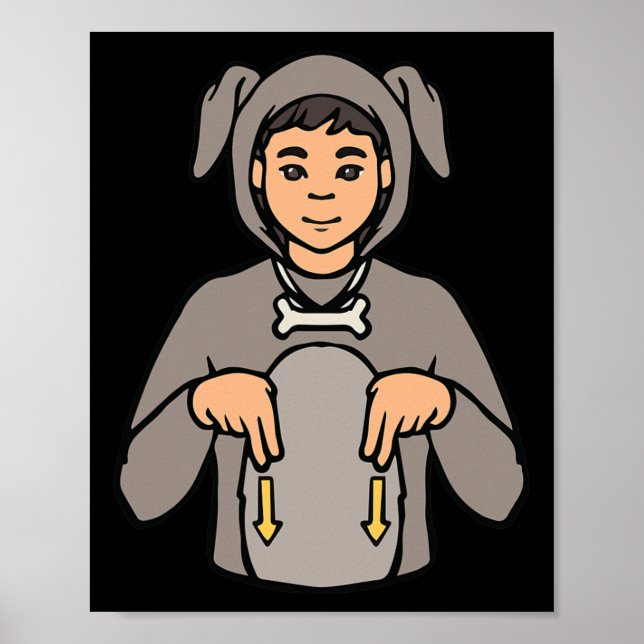 Hunde Tier ASL Handgesture Tod Hörverlust im Krieg Poster (Vorne)