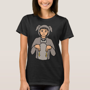 Hunde Tier ASL Handgesture Tod Hörverlust im Krieg T-Shirt