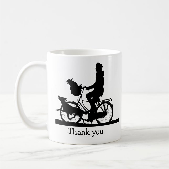 Hunde Tierradfahren, Radfahren, Raddanken Kaffeetasse (Links)