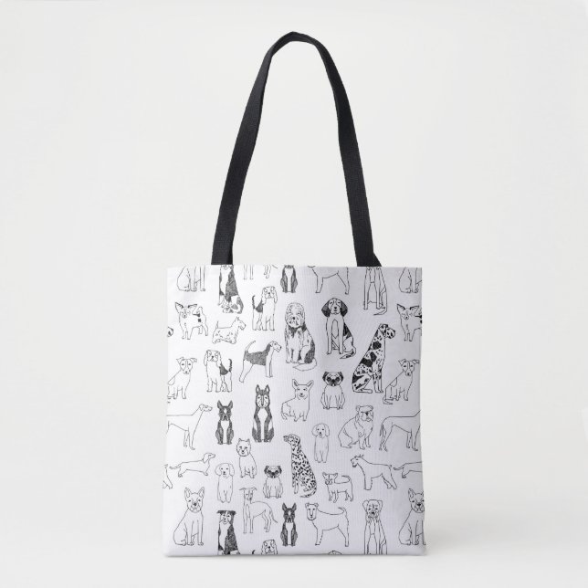 Hunde Tote Beutel - Hundedesign, Hunde Tasche (Vorderseite)