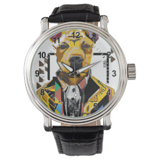 Hunde tragen einen Anzug: Digitale Kunst Armbanduhr