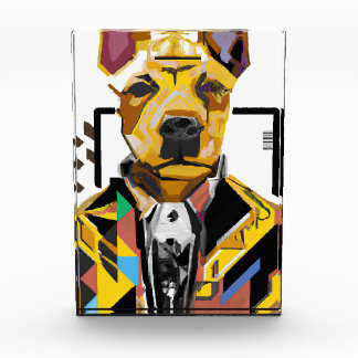 Hunde tragen einen Anzug: Digitale Kunst Fotoblock