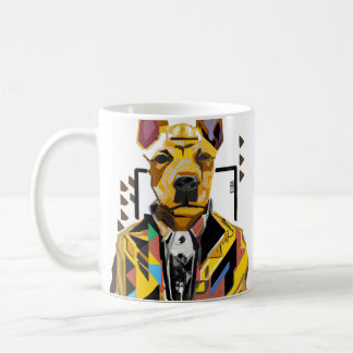 Hunde tragen einen Anzug: Digitale Kunst Kaffeetasse