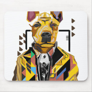 Hunde tragen einen Anzug: Digitale Kunst Mousepad