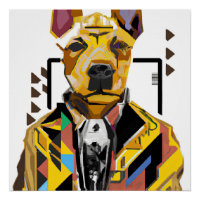 Hunde tragen einen Anzug: Digitale Kunst