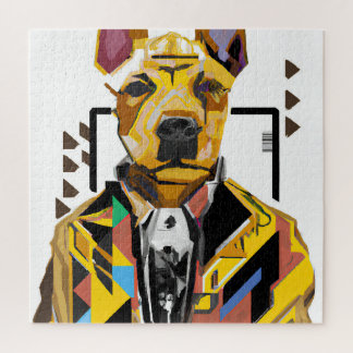 Hunde tragen einen Anzug: Digitale Kunst Puzzle