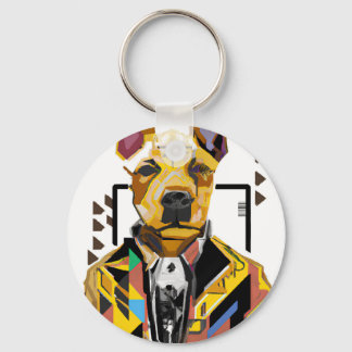 Hunde tragen einen Anzug: Digitale Kunst Schlüsselanhänger