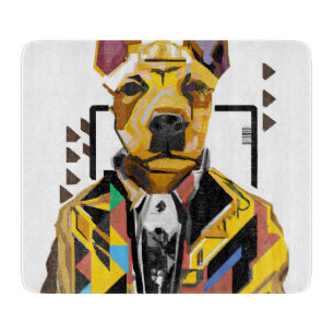 Hunde tragen einen Anzug: Digitale Kunst Schneidebrett