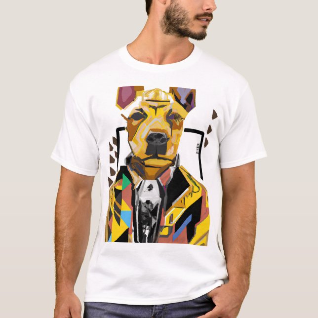 Hunde tragen einen Anzug: Digitale Kunst T-Shirt (Vorderseite)