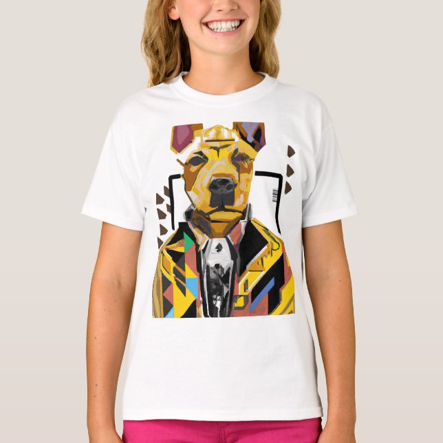 Hunde tragen einen Anzug: Digitale Kunst T-Shirt (Vorderseite)