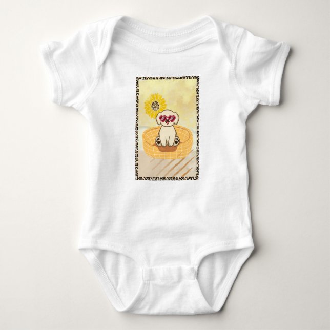 Hunde tragen Sonnenbrille Tiger Print T - Shirt (Vorderseite)