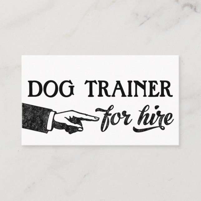 Hunde-Trainer-Visitenkarten - Coole Vintage Visitenkarte