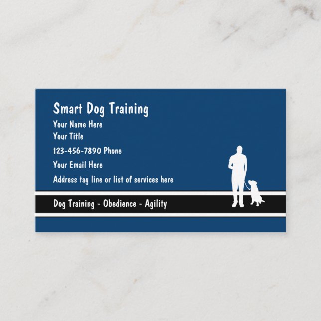Hunde Training Business Cards Visitenkarte (Vorderseite)