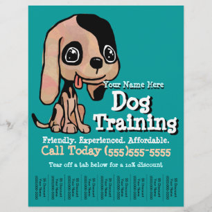 Hunde Training.Welpe.Werbeflyer Flyer