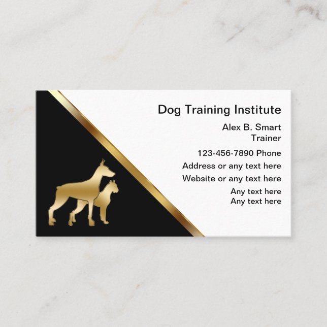 Hunde-Trainings-Geschäftskarten Visitenkarte (Vorderseite)