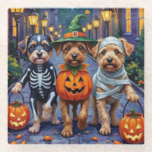 Hunde-Trick-oder-Treating Halloween-Kostüme Glasuntersetzer