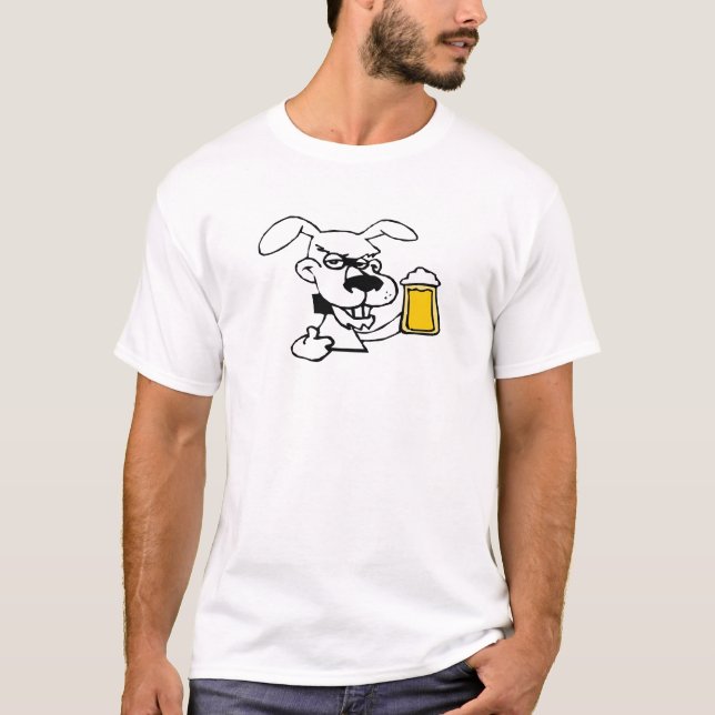 Hunde trinken Bier T-Shirt (Vorderseite)