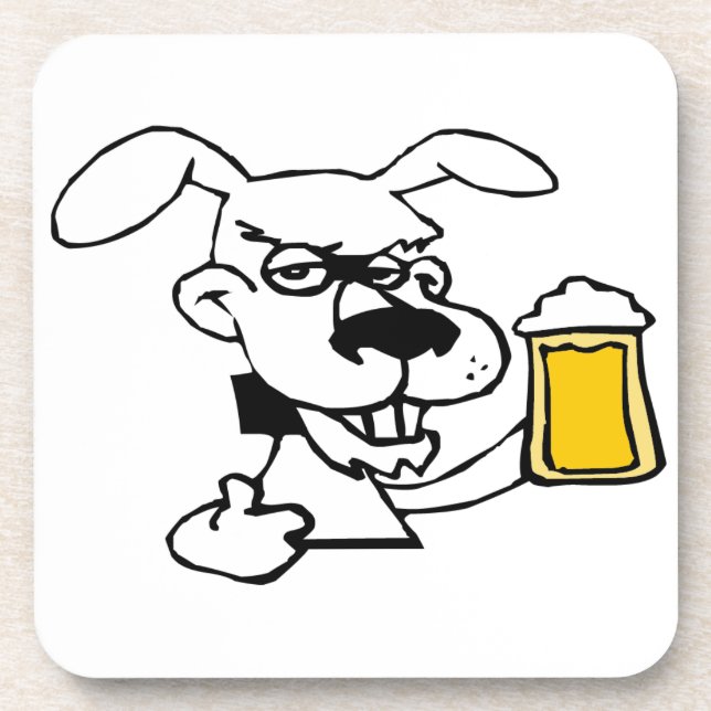 Hunde trinken Bier Untersetzer (Vorderseite)