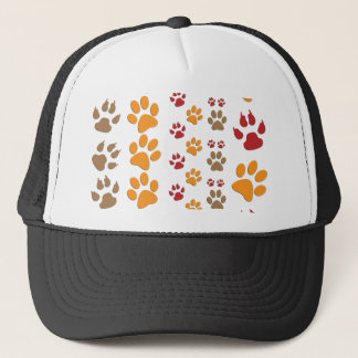 Hunde-u. Katzen-Tatzendrucke entwerfen ~ editable Truckerkappe