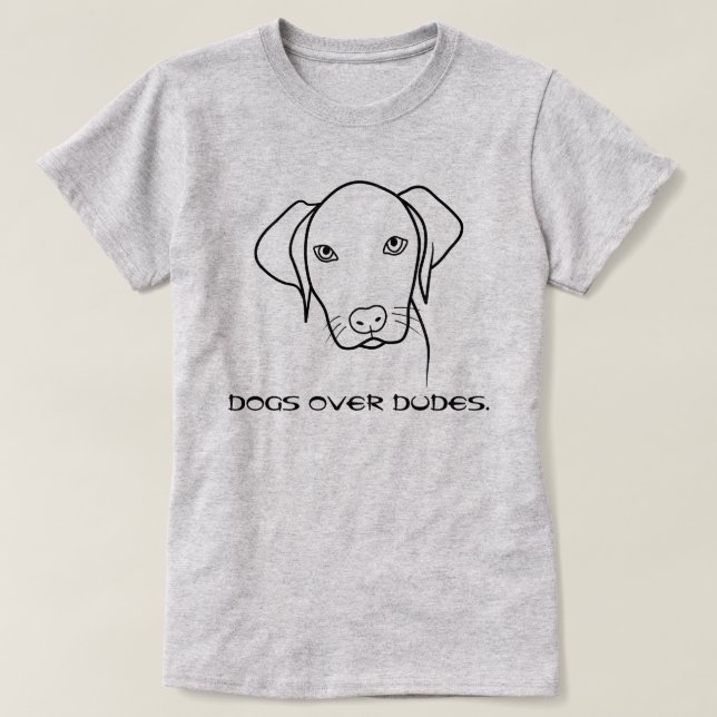 Hunde über Typen Weimaraner T-Shirt (Design vorne)
