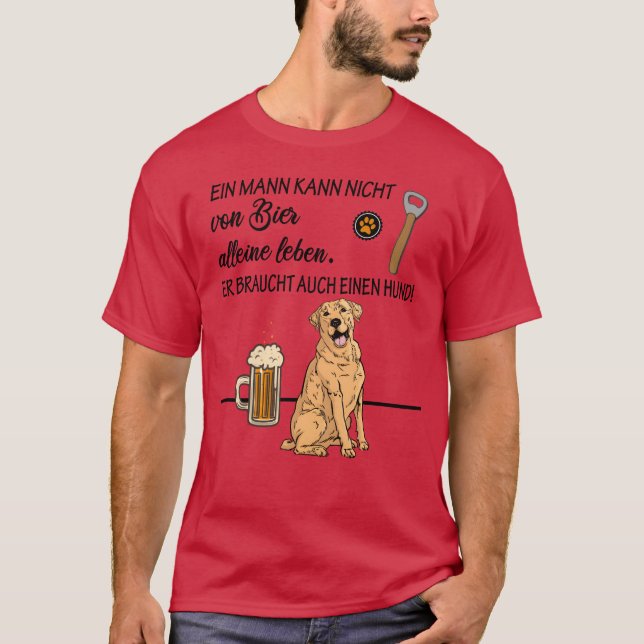 Hunde und Bierliebhaber mit Lärm T-Shirt (Vorderseite)
