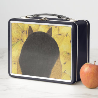 Hunde- und Birnen-Metall-Lunchbox Metall Brotdose