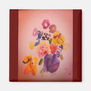 Hunde und Blume schöne Kunst Magnet