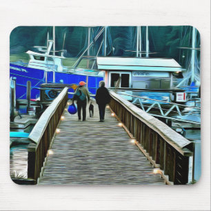 Hunde und Bootsfahrten auf Lopez Island Mouse Pad Mousepad