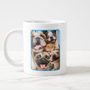 Hunde und ein Foto der Katzengruppe Jumbo-Tasse