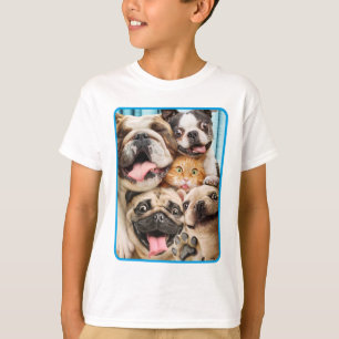 Hunde und ein Foto der Katzengruppe T-Shirt
