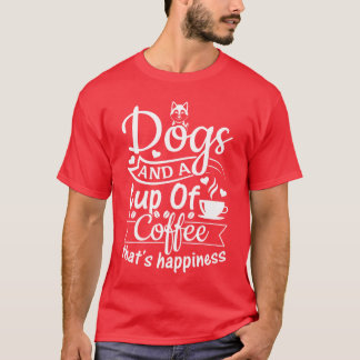 Hunde und eine Tasse Kaffeehäuser Glück Hund Lo Po T-Shirt