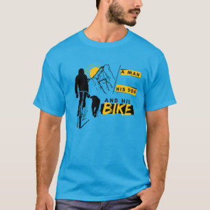 Hunde und Fahrrad im Freien T-Shirt