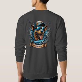 HUNDE- UND FISCHLOGIEN AUF RÜCKSEITE SWEATSHIRT