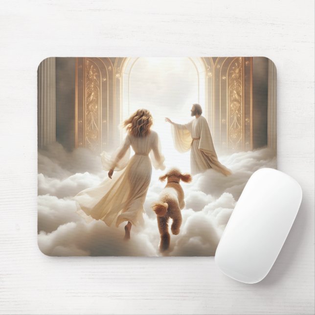 Hunde und Frauen an Himmlischen Toren Mousepad (Mit Mouse)