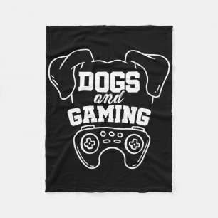 Hunde und Gaming Gamer Video Game Player Games Ner Fleecedecke