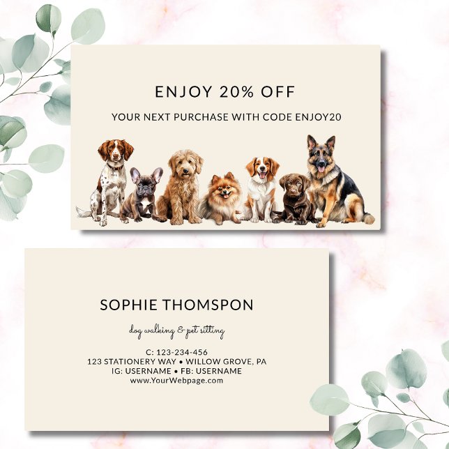 Hunde und Haustiere Rabattkarte (Von Creator hochgeladen)