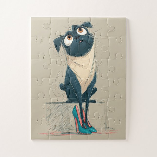 Hunde und High Heels - Funny Puzzle (Vertikal)