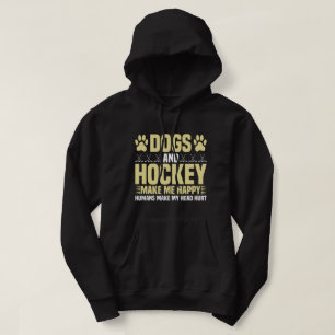 Hunde und Hockey machen mich glücklich Hoodie