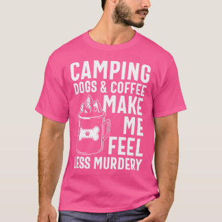 Hunde und Kaffee aus Vintagem Camping machen mich T-Shirt