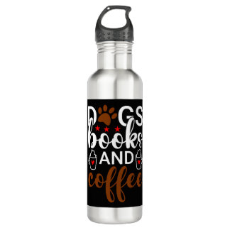 Hunde und Kaffee Edelstahlflasche