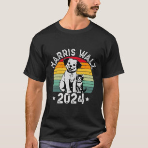 Hunde und Katze Vintag Kamala Harris Tim W 2024 Wa T-Shirt