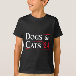 Hunde und Katzen 2024 essen die Hunde T-Shirt